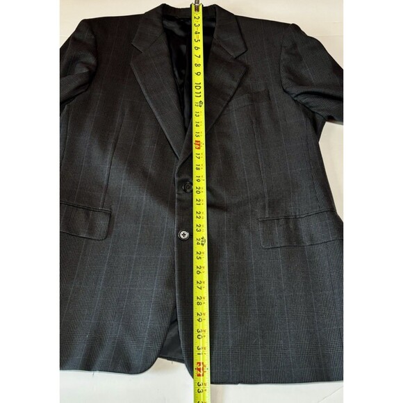 Hickey Freeman Boardroom Jacket Blazer Coat Men's Size 42R Blue Wool Houndstooth - Picture 7 of 11